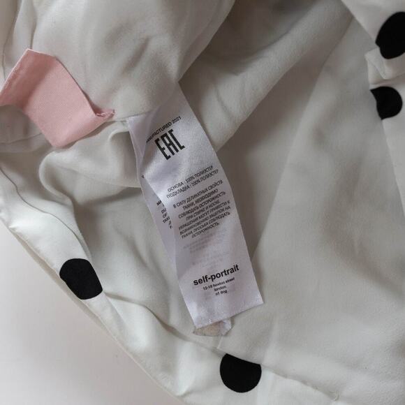 Self-Portrait Taffeta Polka Dot Top - Size 4 - Picture 9 of 9